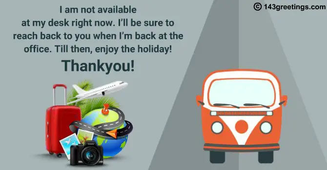 Out Of Office Message Examples for Holidays